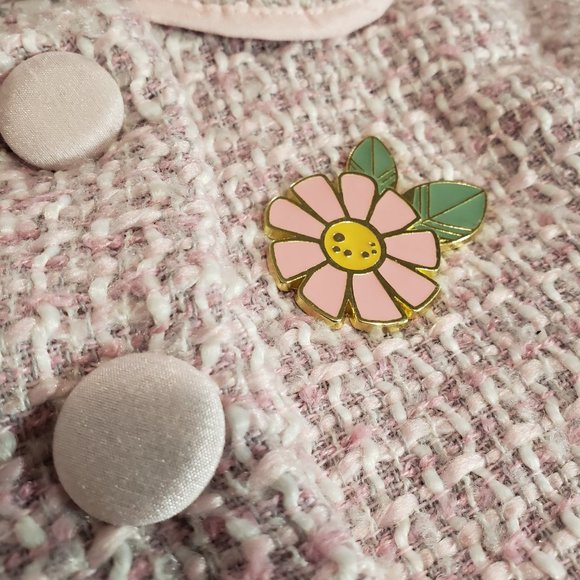 Disney Animators Collection Knit Jacket Button Closure Flower Pin New NWOT 2T - Picture 7 of 16